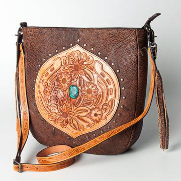 American Darling Crossbody Hand Tooled Genuine Leather Women Bag Western Handbag Purse